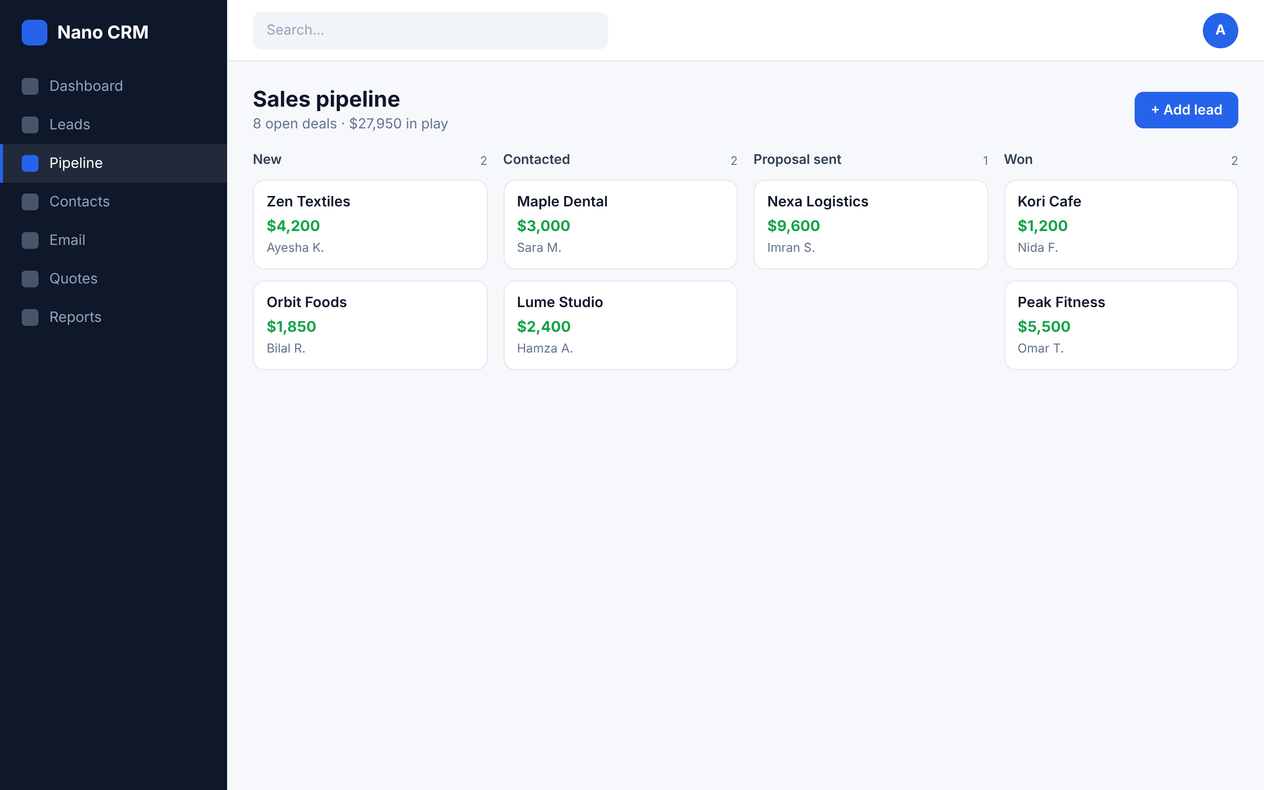 Why we built Nano CRM for small teams
